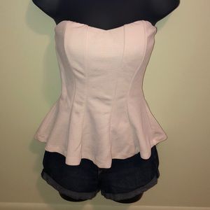 Elegant White Strapless Top